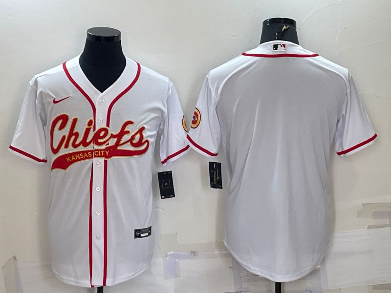 Men Kansas City Chiefs Blank White 2022 Nike Co branded NFL Jerseys->kansas city chiefs->NFL Jersey